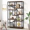 Industrial 5 Tier Etagere Bookcase Freestanding Tall Bookshelf 9 Open Shelves